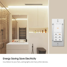 Load image into Gallery viewer, Minoston MT10W Wi-Fi 4 Hour Countdown Timer Switch for Bathroom Fans