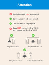 Load image into Gallery viewer, Meross 3 Way Smart Light Switch, MSS550HK