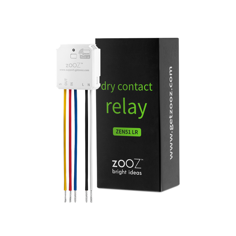 Zooz ZEN51 LR 700 Series Z-Wave Plus Long Range Dry Contact Relay