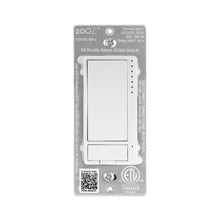 Load image into Gallery viewer, Zooz ZEN30 800LR 800 Series Z-Wave Long Range Double Switch (White) For Light & Fan Combo