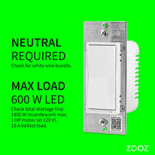 Load image into Gallery viewer, Zooz ZEN75 800LR Series Z-Wave Long Range Heavy Duty Wall Switch