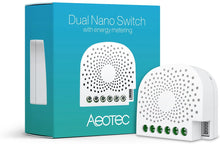 Load image into Gallery viewer, Aeotec ZW132 Dual Nano Switch with Power Metering