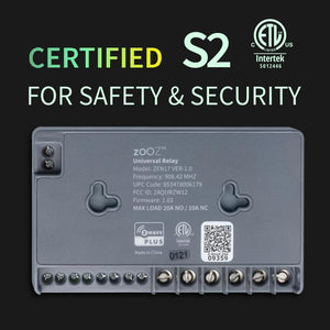 Zooz  ZEN17 700 Series Z-Wave Plus Universal Relay with 2 NO & NC Relays (20A, 10A)
