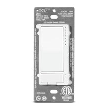 Load image into Gallery viewer, Zooz ZEN30 Z-Wave Plus S2 Double Switch VER. 3.0 (White) For Light &amp; Fan Combo
