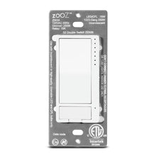 Load image into Gallery viewer, Zooz ZEN30 Z-Wave Plus S2 Double Switch VER. 1.0, 2.0 or 3.0 (White) For Light & Fan Combo