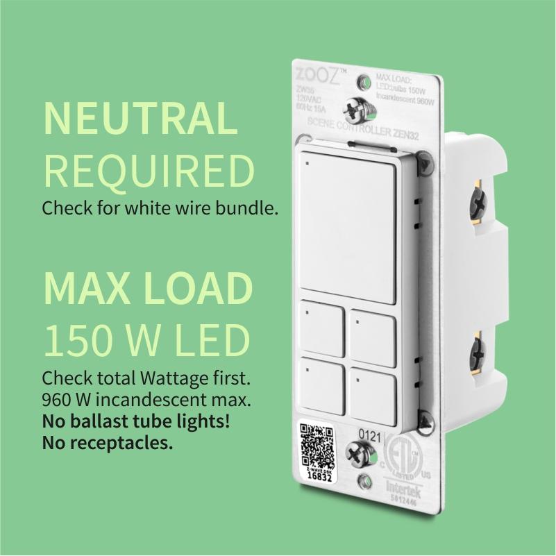 Zooz ZEN32 700 Series Z-Wave Plus Scene Controller Switch – Home