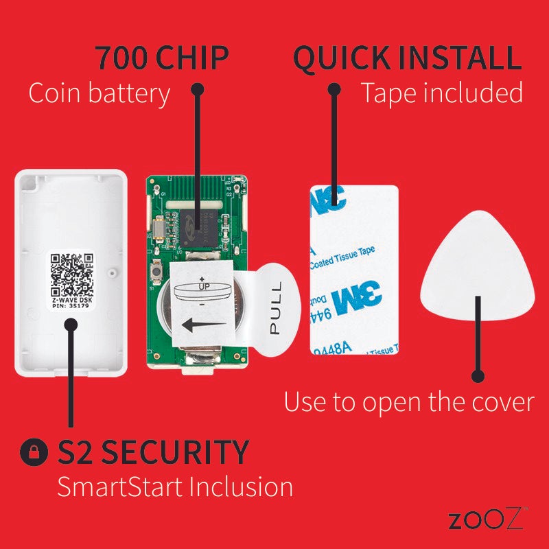 激安直営店 Zooz Sensor Shock | Tilt XS Series 700 Plus Z-Wave ZSE43 汎用パーツ
