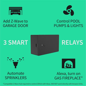 Zooz ZEN16 Z-Wave Plus S2 Multirelay VER. 2.0 with 3 Dry Contact Relays (20A, 15A, 15A)