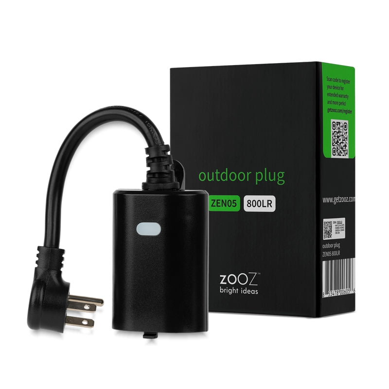 Zooz ZEN05 800LR 800 Series Z-Wave Plus Outdoor Smart Plug