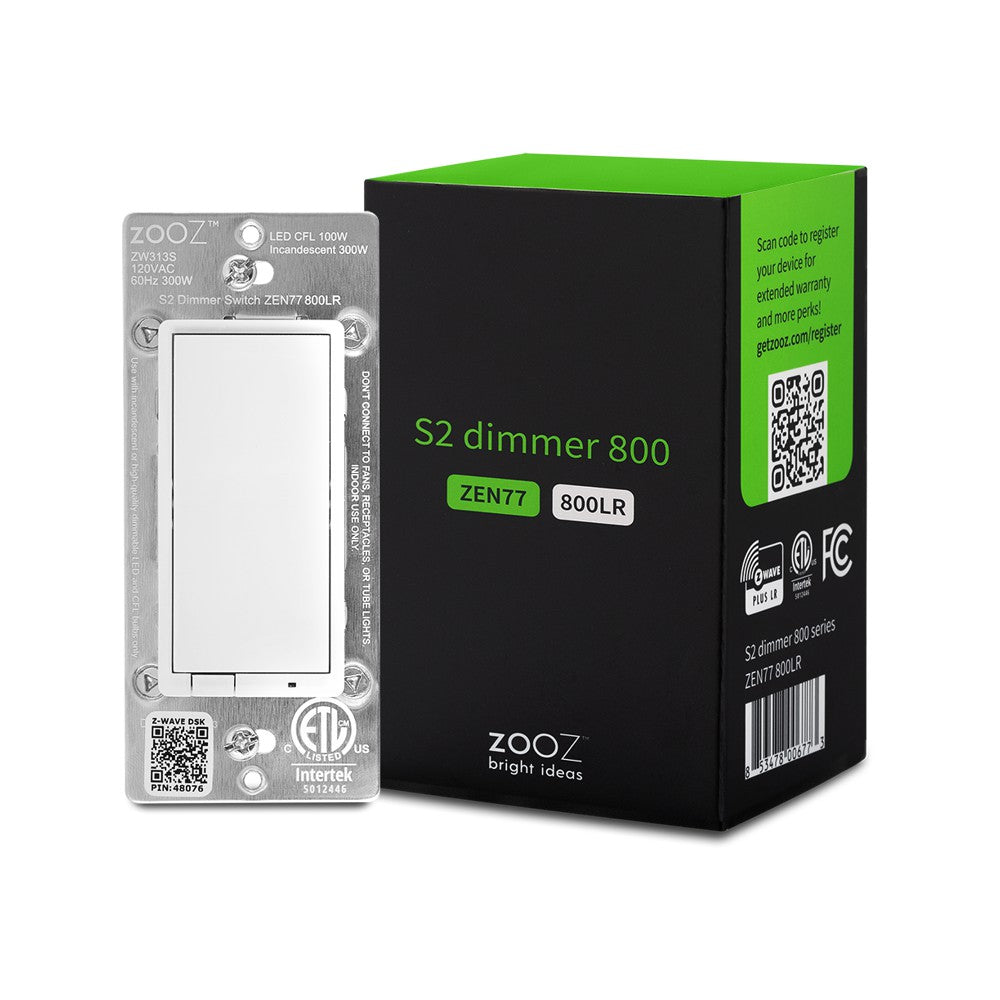 Eastway Zener D1 フレームセット Zooz ZEN77 800LR Series Z-Wave Long Range S2 Dimmer Wall