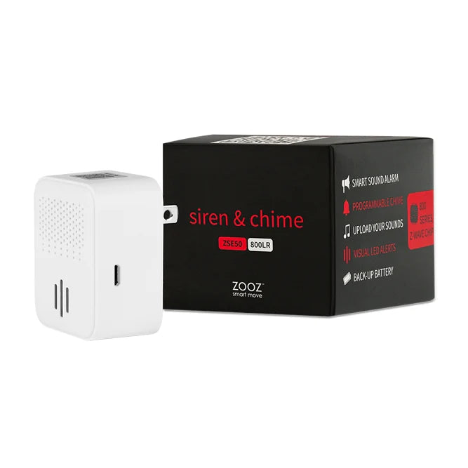 Zooz ZSE50 800LR Series Z-Wave Long Range Low Siren & Chime