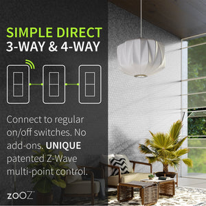 Zooz ZEN76 800 Series Z-Wave Long Range S2 On/Off Wall Switch
