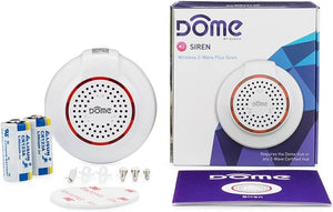 Dome by Elexa DMS01 Wireless Z-Wave Battery-Powered Home Security Siren and Chime, White